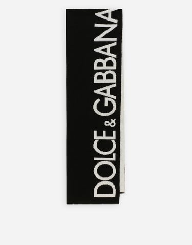 Шал Dolce & Gabbana Dolce & Gabbana Wool Knit Scarf with Jacquard Logo Черно | LBKAD5JCVM6N0000, 0