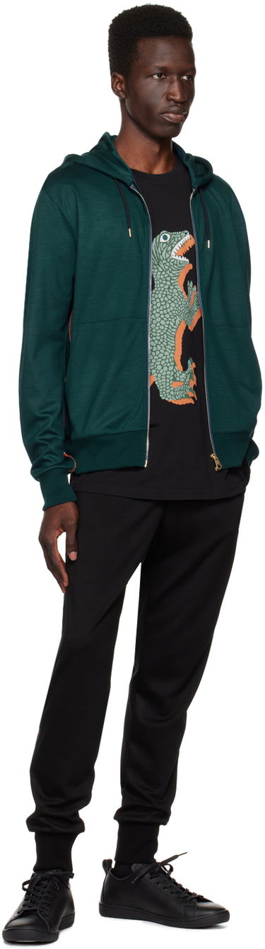 Суитчър Paul Smith Paul Smith Signature Stripe Zip Hoodie Зелено | M1R-300S-H00035-37, 3