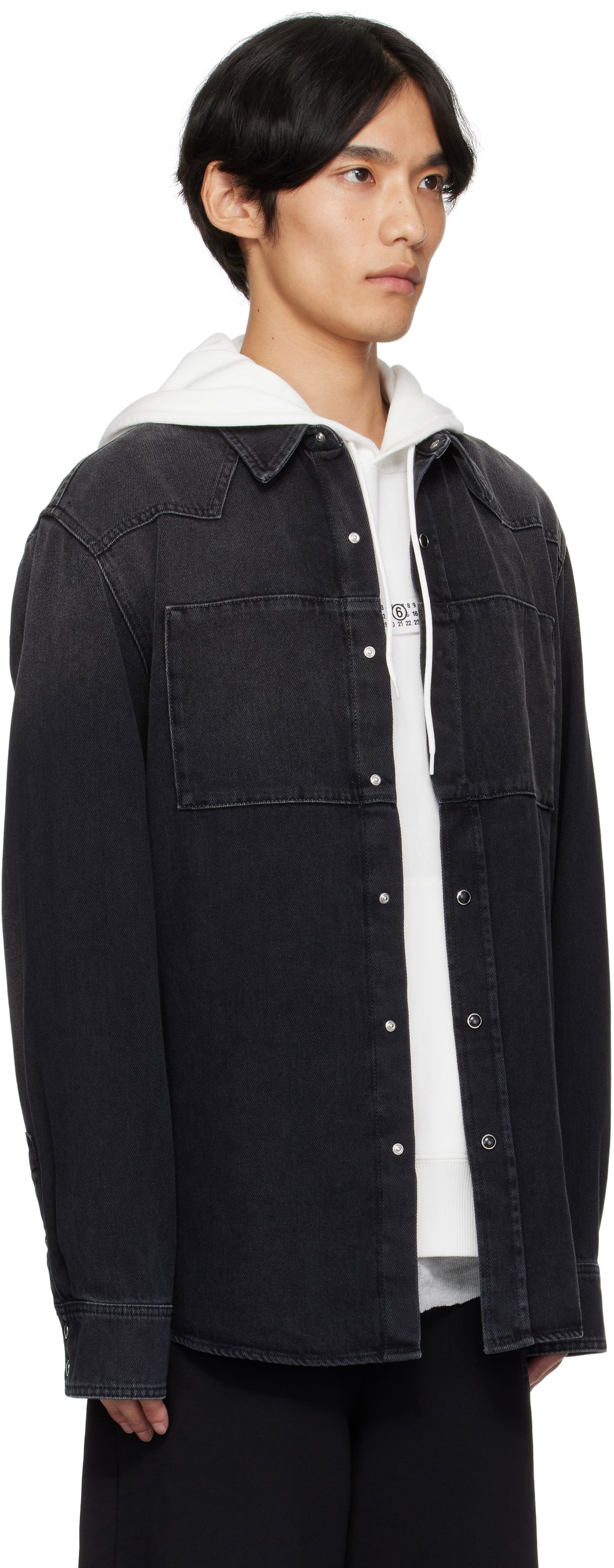 Риза Maison Margiela MM6 Maison Margiela Long Sleeve Denim Shirt Черно | SH0DT0031 M30011, 1