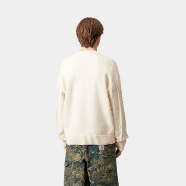 Пуловер Carhartt WIP Carhartt WIP Shawn Cable Knit Sweater Бяло | I035418_7, 1