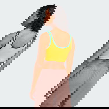 Сутиен adidas Performance 3-Stripes Crop Sports Bra Жълто | JP2291, 1