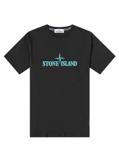 Тениска Stone Island Stitches Logo Sleeve Tee Черно | 781521579-V0029
