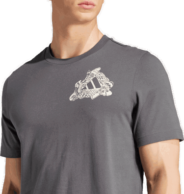 Тениска adidas Performance Football Kicks Graphic Tee Сиво | JD8211, 3