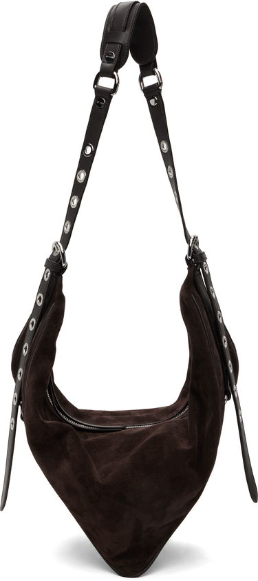 Чанта през рамо BY FAR BY FAR Trayana Suede & Nappa Leather Shoulder Bag Кафяво | MWBSB063MM050BR054PL, 0