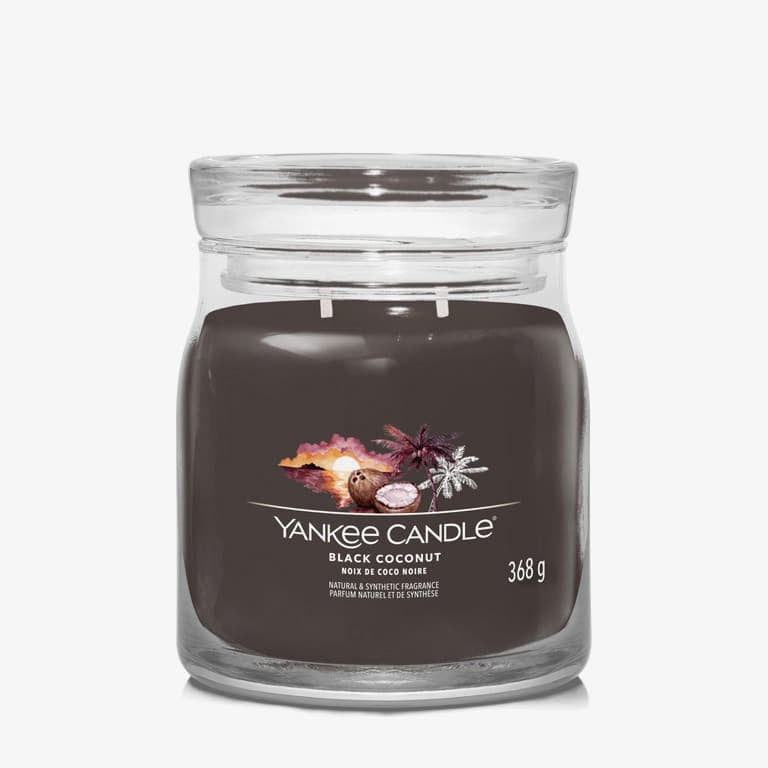 Свещи Yankee Candle Signature Medium Jar Candle - Black Coconut Кафяво | 40504, 0