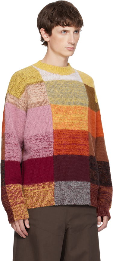Пуловер Dries Van Noten Dries Van Noten Patchwork Wool Sweater Многоцветен | 252-021234-2725, 1