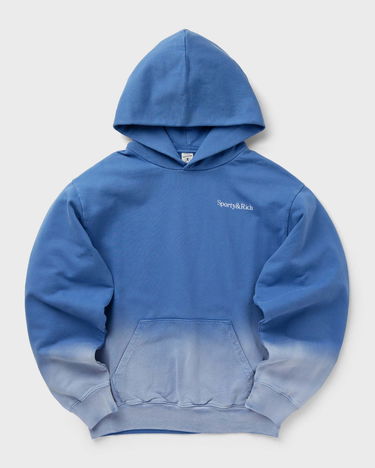 Суитчър Sporty & Rich Serif Logo Embroidered Dip Dye Hoodie in L Синьо | WS066S413SD, 0