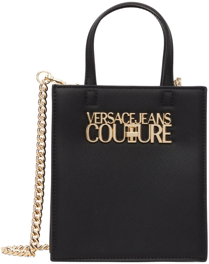 Голяма пазарска чанта Versace Jeans Couture Logo Tote Черно | E75VA4BL7_EZS467, 0