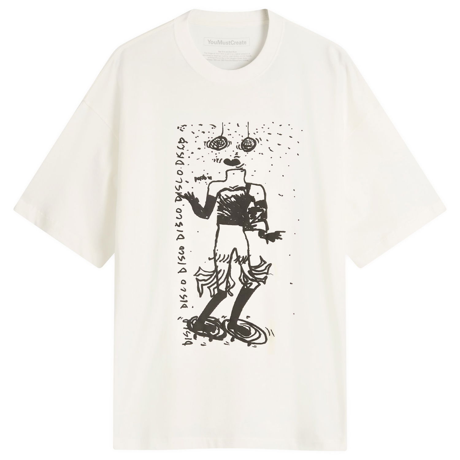 Тениска YMC Bat Girls & Acid Boys Disco Graphic T-Shirt Бяло | P6OZK-WHT, 1