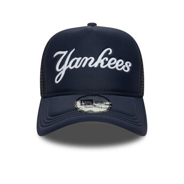 Шапка с козирка New Era MLB Foam Script 9FORTY Trucker NY Yankees Adjustable Тъмно синьо | 60691182, 1