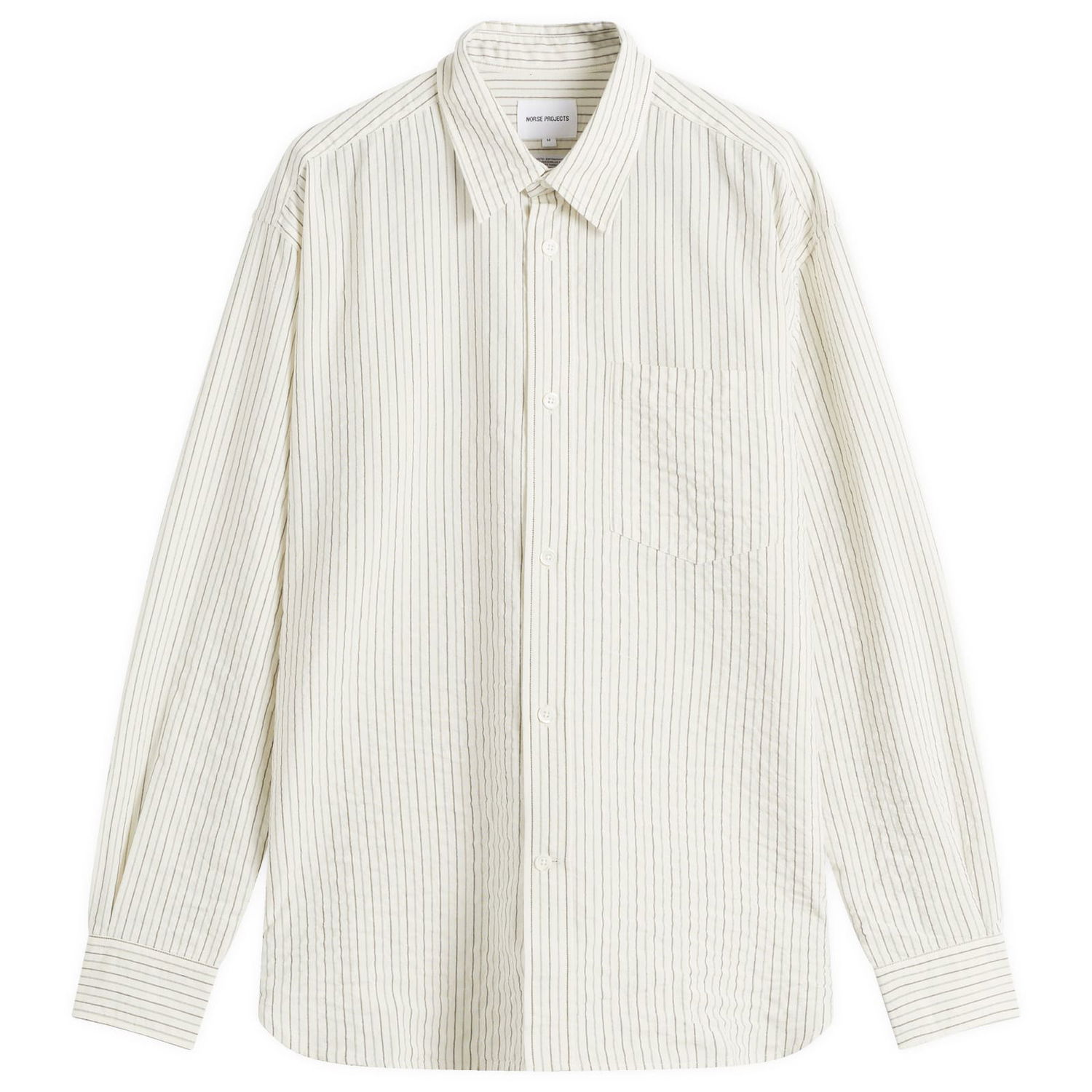 Риза NORSE PROJECTS Norse Projects Mo Oversized Stripe Shirt Бяло | N40-0828-2033, 1