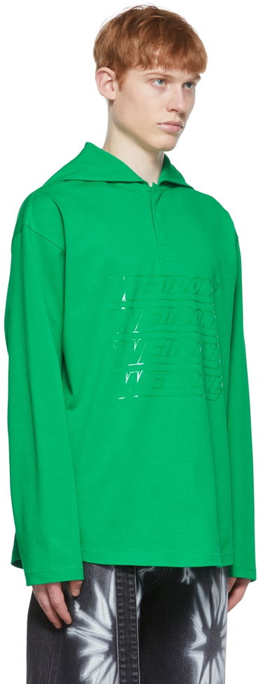Поло тениска We11done We11done Cotton Henley Зелено | WD-TT1-22-554-U-GR, 1