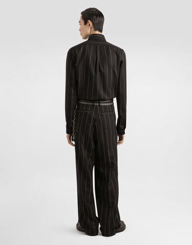 Риза Dolce & Gabbana Dolce & Gabbana Pinstriped Flannel Shirt Черно | G5NP9TFRZAPS8051, 2