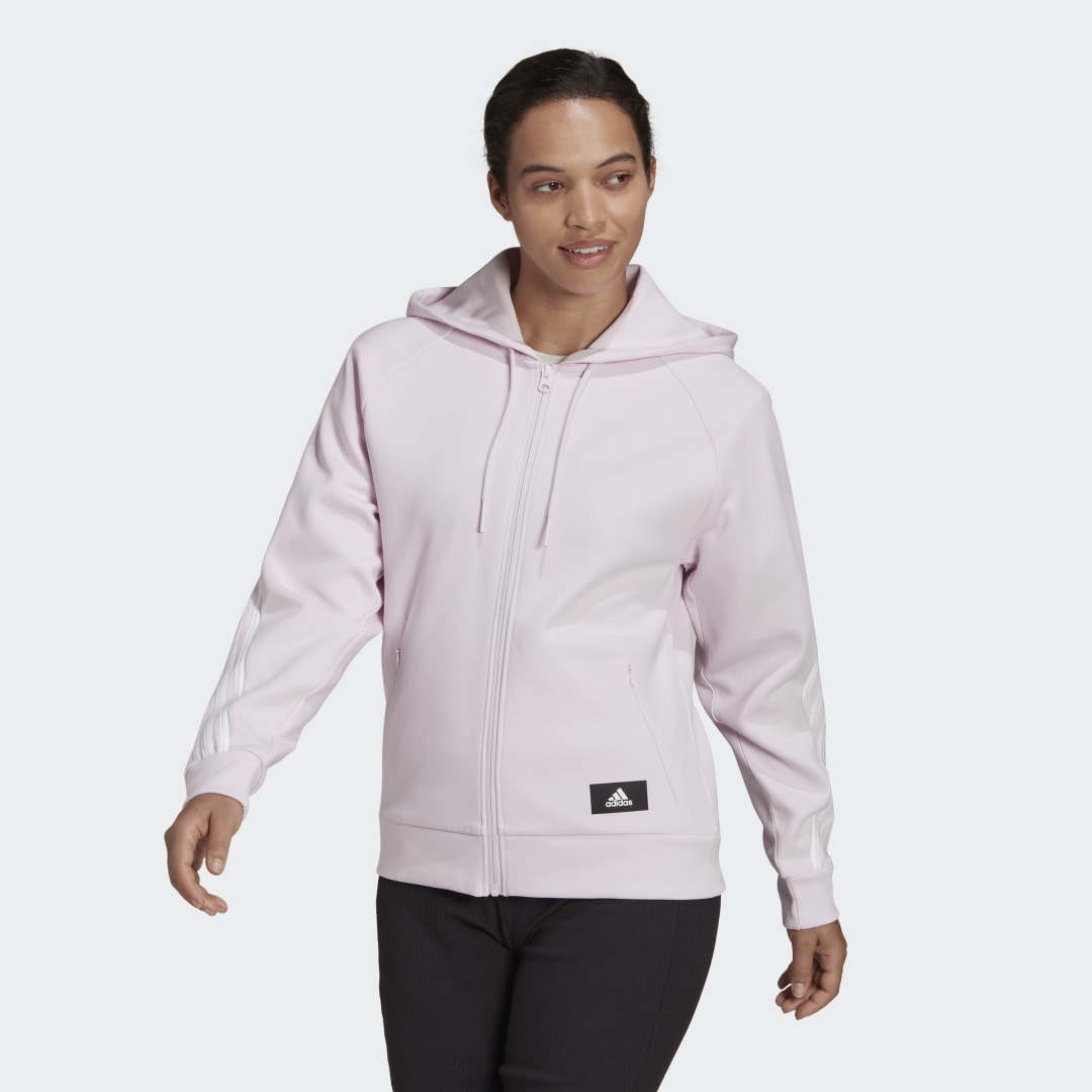 Суитчър adidas Originals Sportswear Future Icons 3-Stripes Hoodie Розово | HE1657, 0