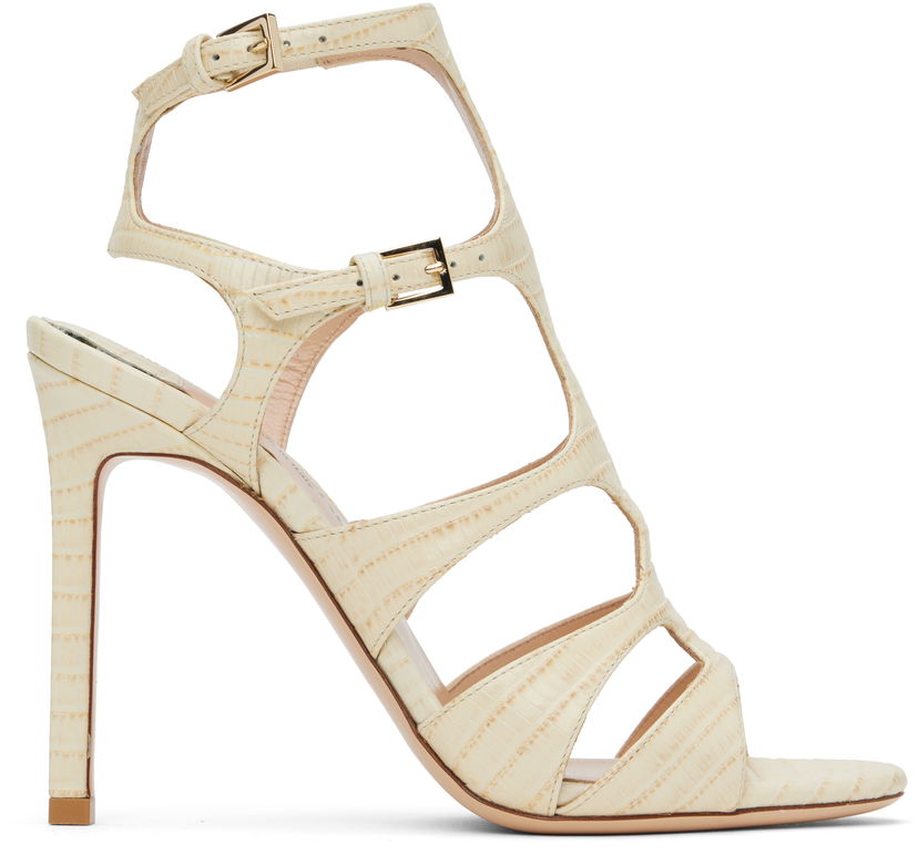 Аксесоари Tom Ford TOM FORD Lizard Paradis Heeled Sandals Бежово | W3613-LCL381P