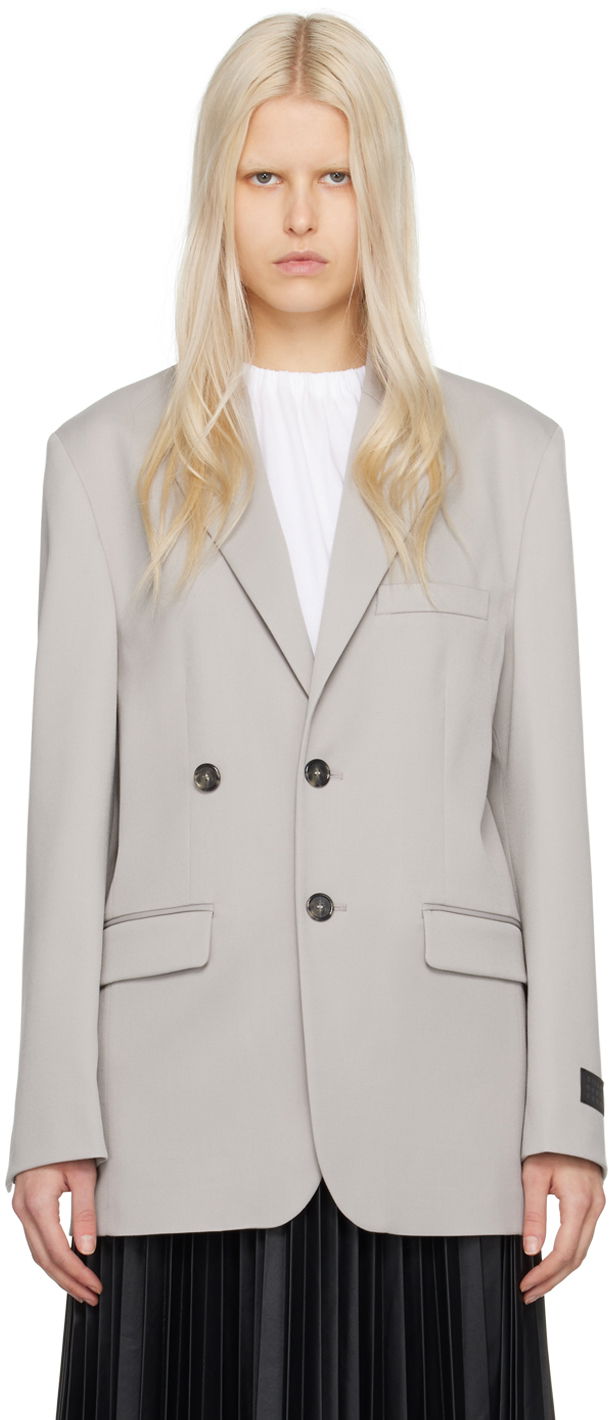 Палта Maison Margiela MM6 Double-Breasted Blazer Сиво | S52BN0130 S47848, 0