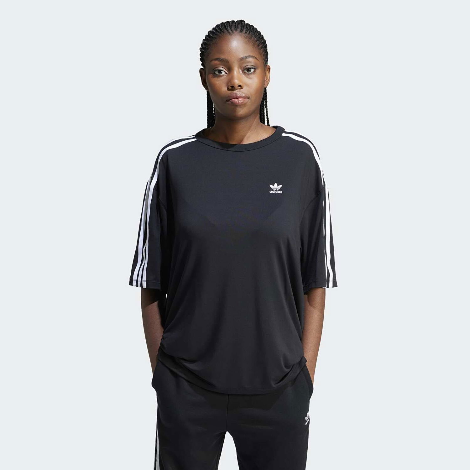 Тениска adidas Originals adidas 3 Stripe Os Tee Черно | IU2406, 0