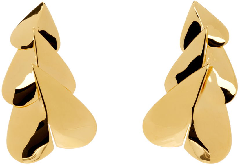 Обеци Alaïa Long Heart Shaped Drop Earrings Жълто | AA2B071LA006