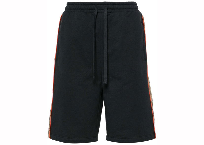 Къси панталони Gucci GG Insert Jogging Shorts Black Черно | 770795 XJF35