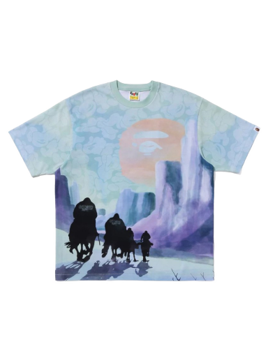 Тениска BAPE Forbidden Zone Tee Синьо | 1J30-109-058