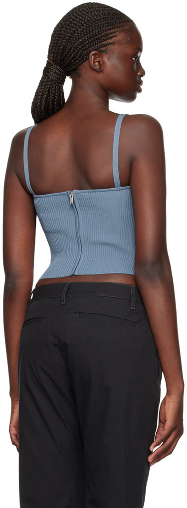 Потник Dion Lee Dion Lee Laced Knit Tank Top Синьо | A7744F23, 2