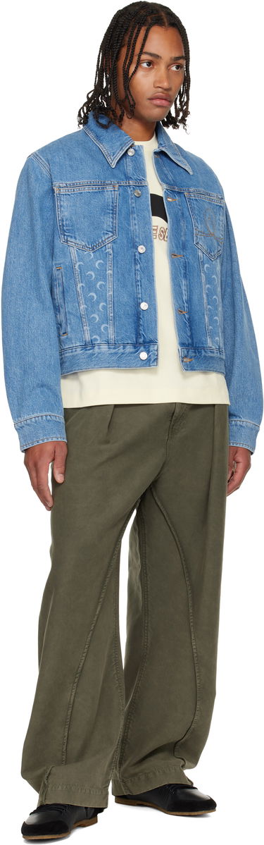 Яке Marine Serre Moon Laser Denim Jacket Синьо | MJA063BCDEN0002, 3