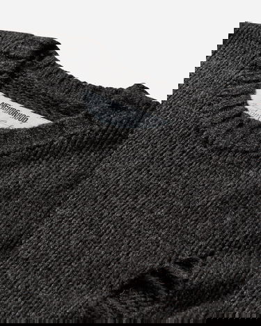 Пуловер Neighborhood Savage Crewneck Sweater Сиво | 252FUNH-KNM02 CHARCOAL, 4