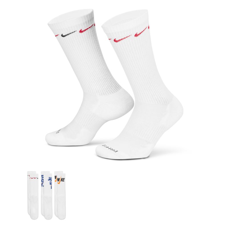 Чорапи Nike Everyday Plus Cushioned Crew Socks 3 Pairs Бяло | DH3822-902, 0