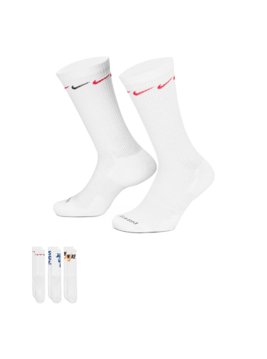 Чорапи Nike Everyday Plus Cushioned Crew Socks 3 Pairs Бяло | DH3822-902