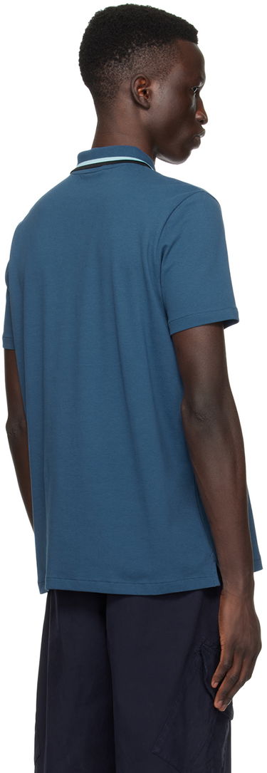 Поло тениска Paul Smith PS Paul Smith Zip Polo Синьо | M2R-322Y-M21511-46, 2