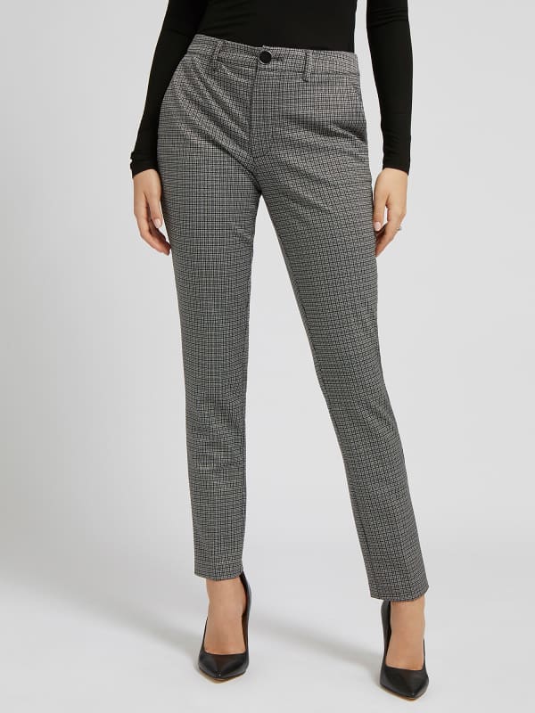 Панталони и дънки GUESS Lurex Pied De Poule Сиво | W2BB04WEWW0, 0