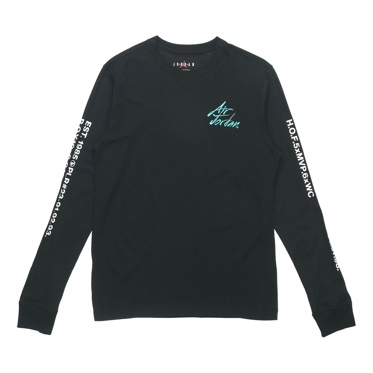 Тениска Jordan Jordan Alphabet Print Long Sleeve T-Shirt Черно | DC6647-010, 0
