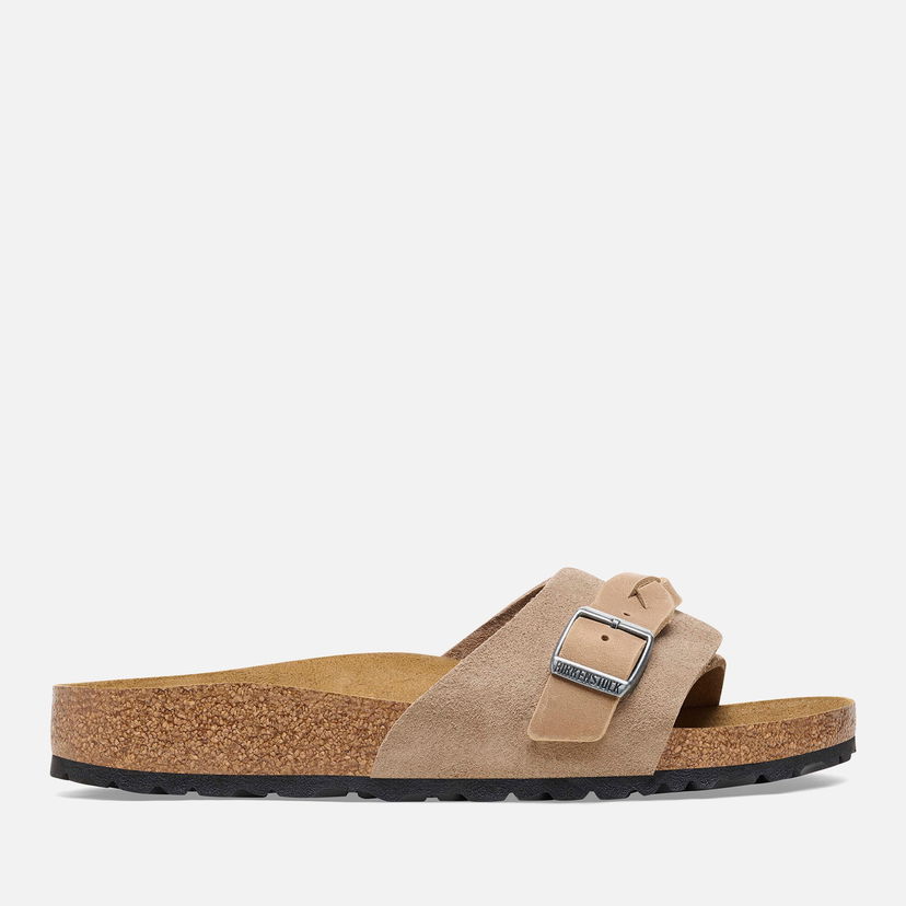 Кецове и обувки Birkenstock Pula Suede Braided Slim Fit Single Strap Бежово | 1026730