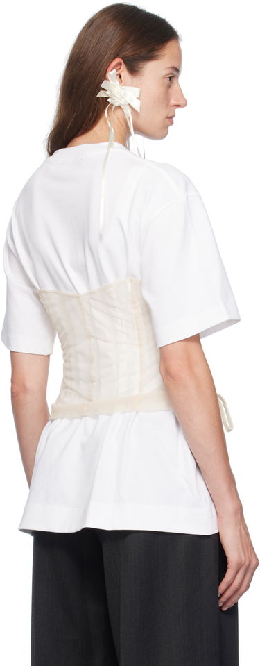 Тениска Simone Rocha Simone Rocha Corset Panel Boxy T-Shirt Бяло | 5282 0562, 2