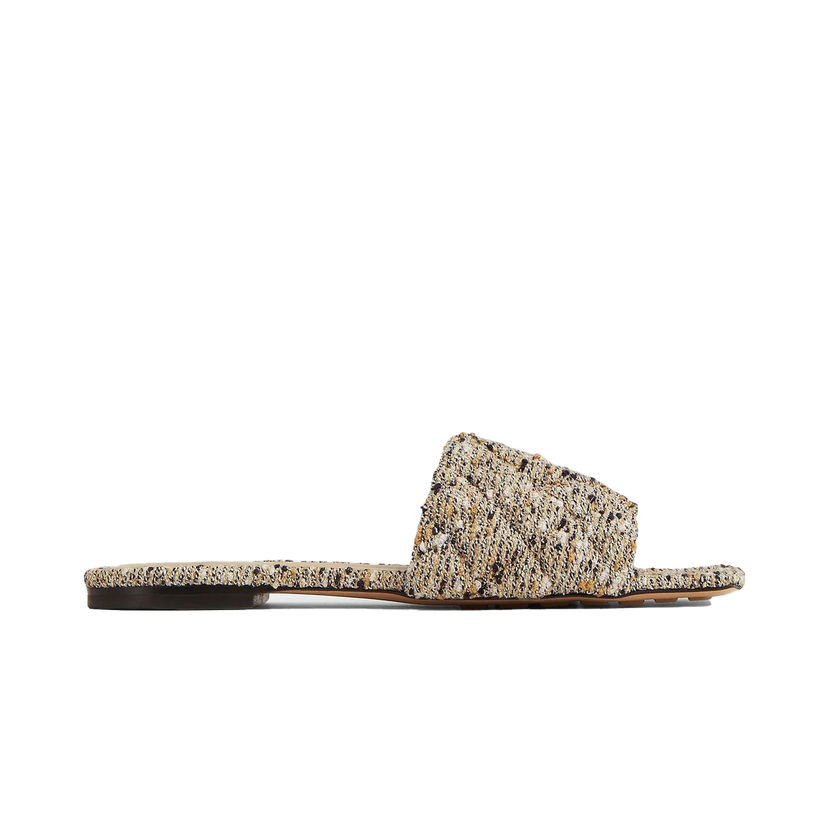 Кецове и обувки Bottega Veneta Padded Flat Fabric Sandals Бежово | 732402 V2KN0 2842