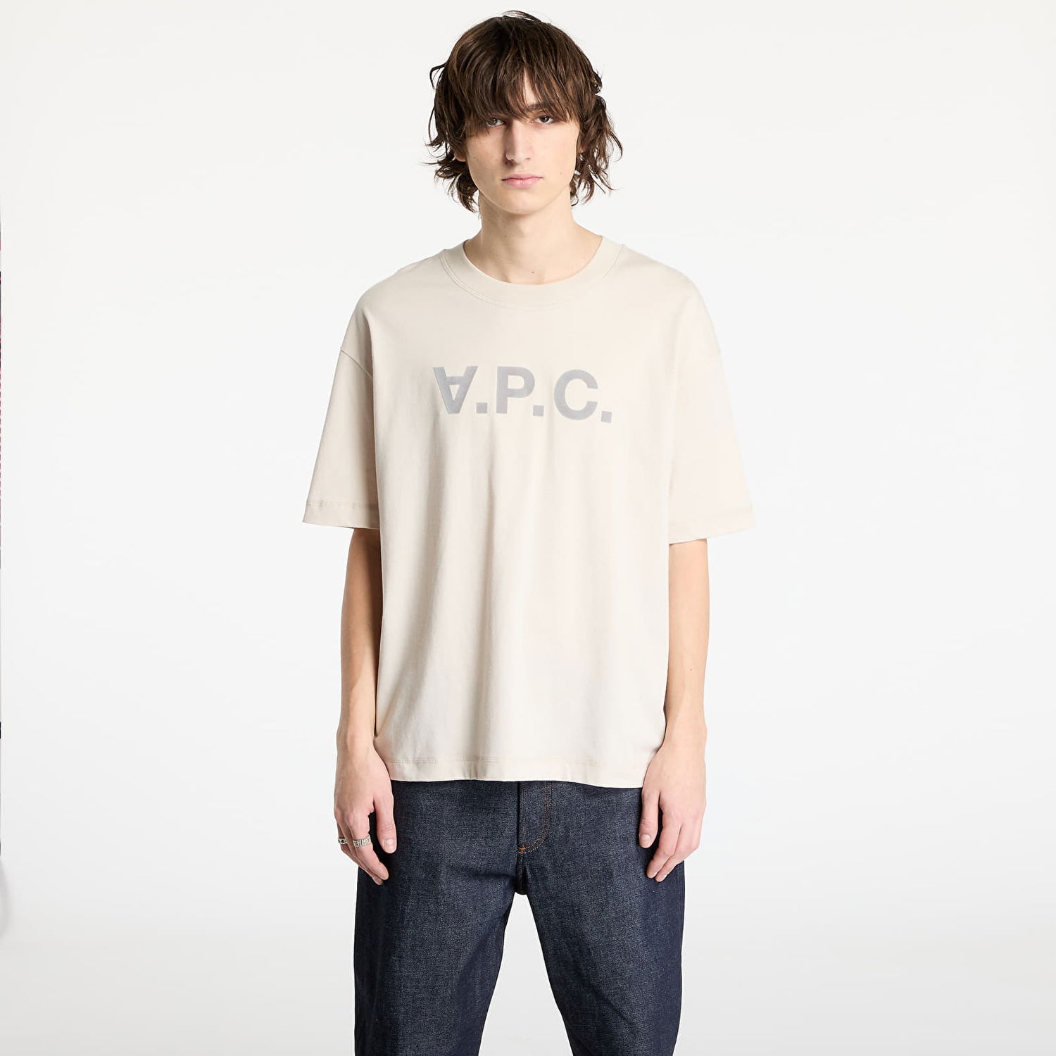 Тениска A.P.C. Oversize Grand T-Shirt Бежово | COHBO-M26385 AAE, 0