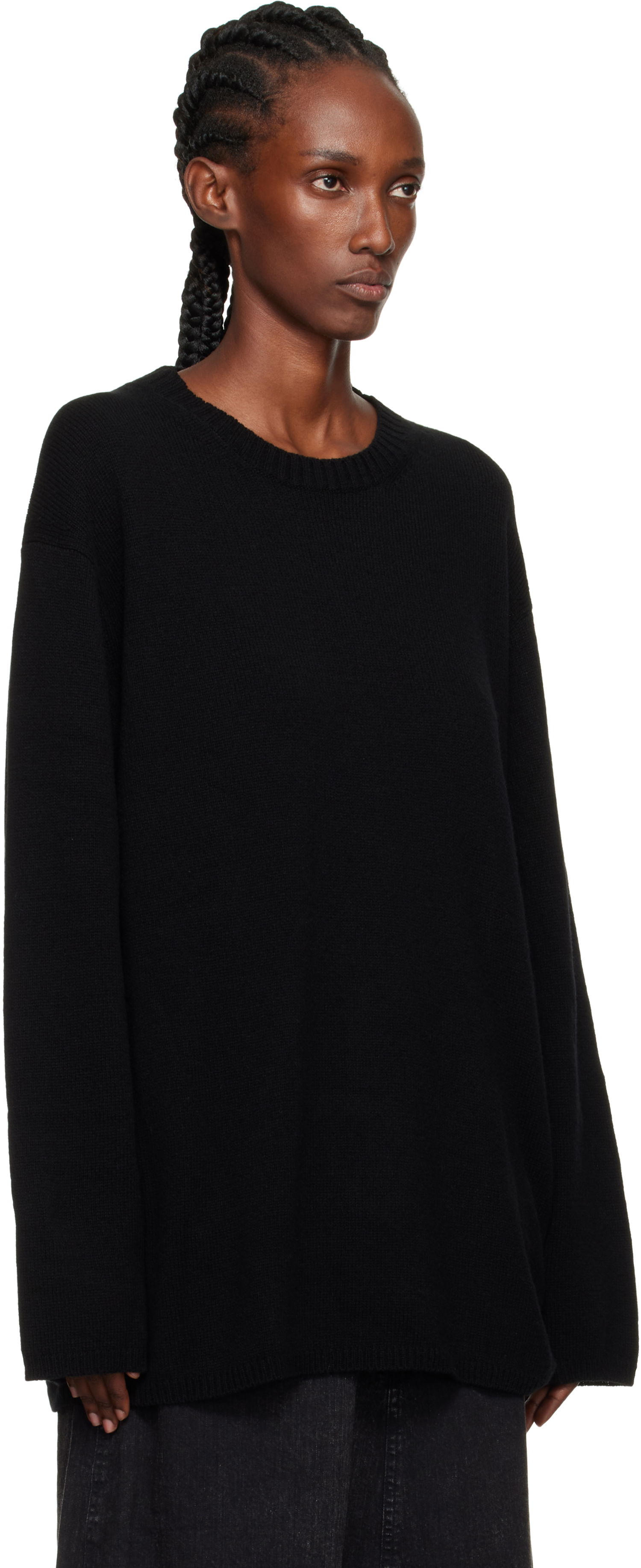 Пуловер Yohji Yamamoto YOHJI YAMAMOTO String Round Neck Sweater Черно | HL-K04-184, 1