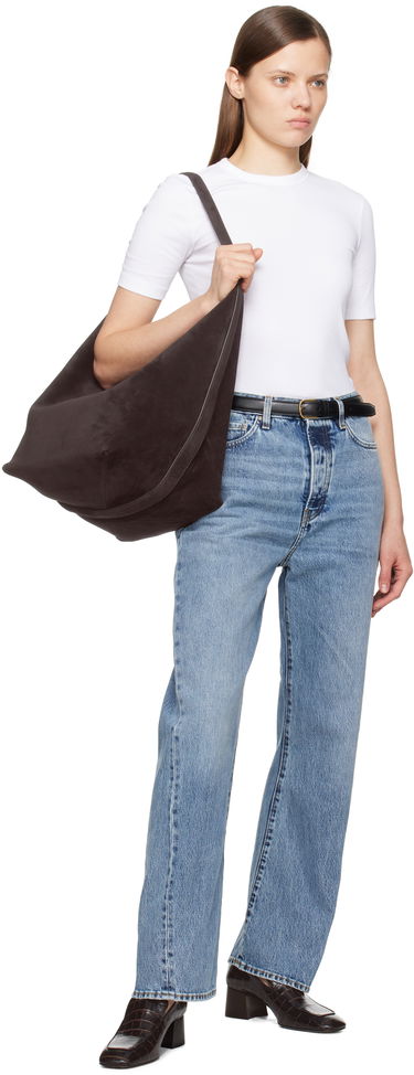 Голяма пазарска чанта TOTEME TOTEME Suede Tote Bag Черно | 234-WLGBG038-LE0004, 3