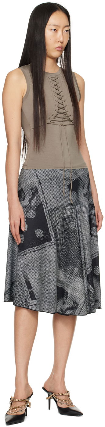 Потник Miaou Miaou Zora Lace-Up Tank Top Кафяво | 7127TJBFOX, 3
