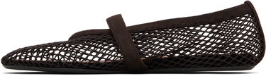 Кецове и обувки Alaïa ALAÏA Fishnet Ballerina Flats Кафяво | AA3A029TK061, 2