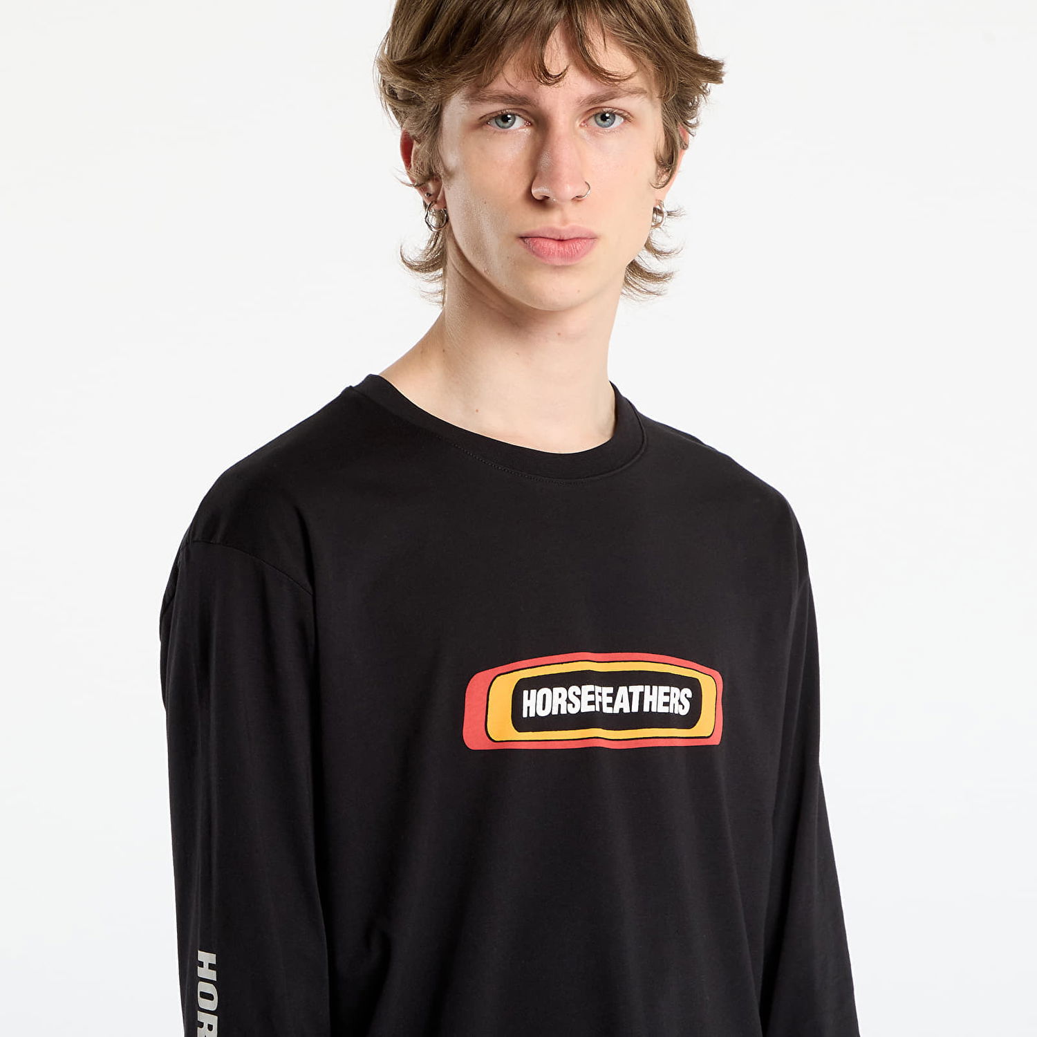 Тениска Horsefeathers Raceway Long Sleeve T-Shirt Черно | SM1393B, 1