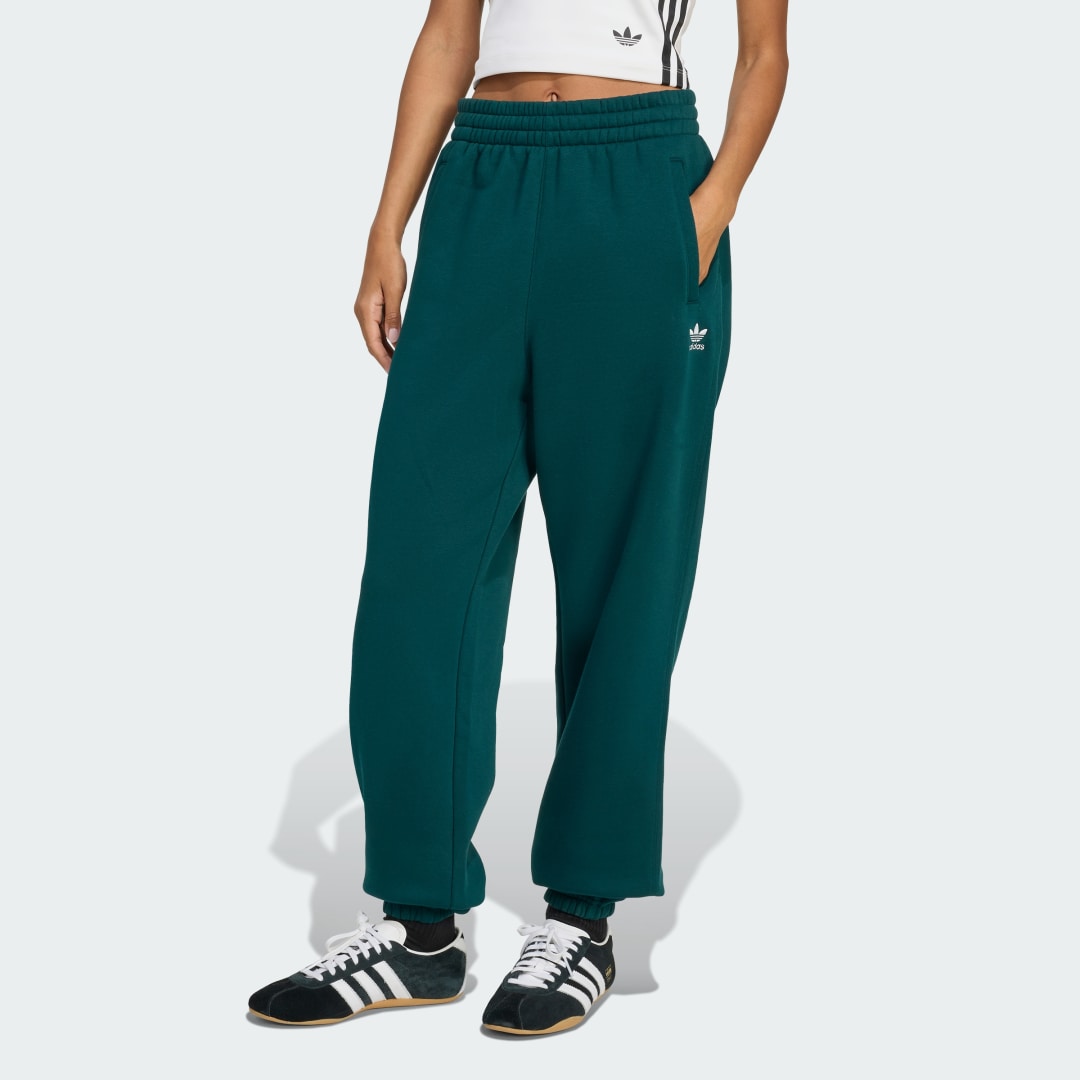 Спортни панталони adidas Performance Essentials Fleece Loose Pants Зелено | JX5188, 0