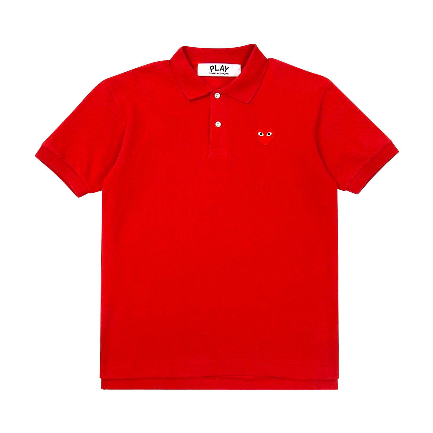 Поло тениска Comme des Garçons Play Big Heart Polo T-Shirt Червено | AZ T006 051 4, 1