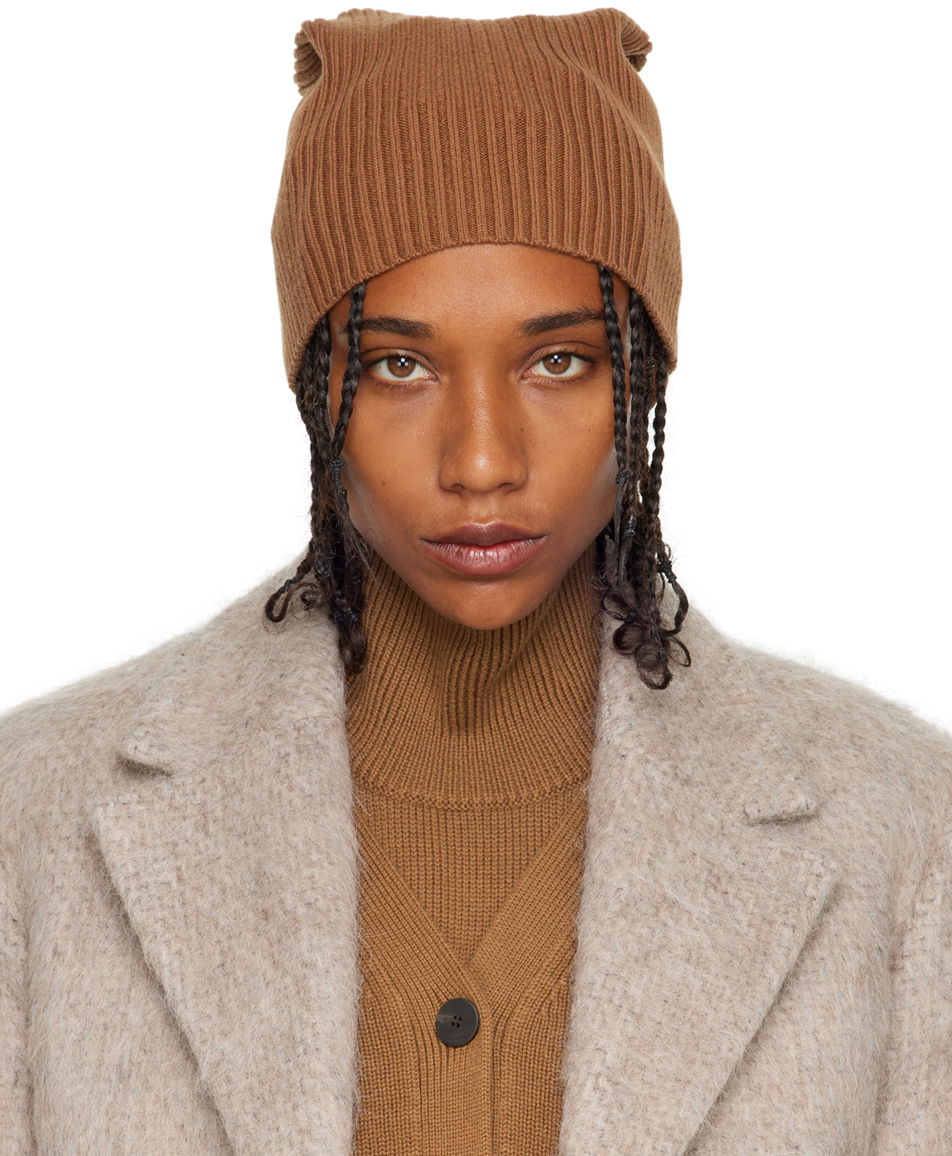Шапка Studio Nicholson Studio Nicholson Ribbed Beanie Кафяво | RUGO SNW - 1057, 0