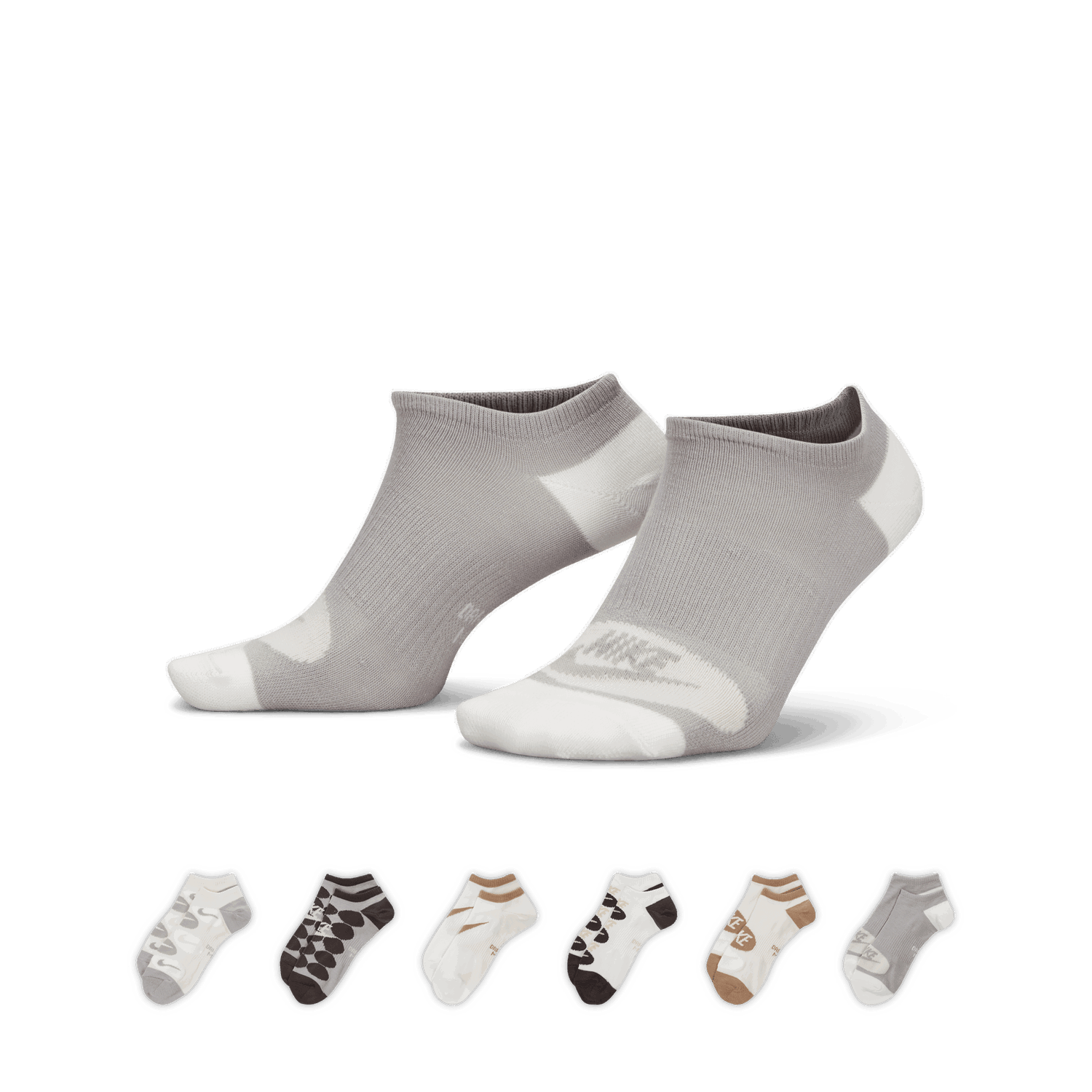 Чорапи Nike Everyday Lightweight No-Show 6 Pairs Сиво | FB3281-902, 1