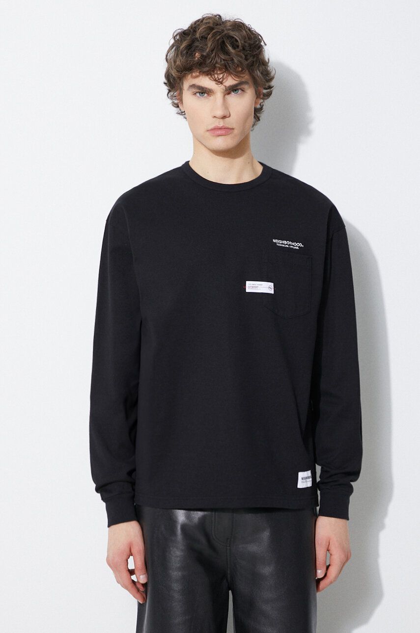 Тениска Neighborhood NEIGHBORHOOD Classic-P Crewneck Long Sleeve T-Shirt Черно | 241FPNH.CSM05, 0