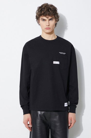 Тениска Neighborhood NEIGHBORHOOD Classic-P Crewneck Long Sleeve T-Shirt Черно | 241FPNH.CSM05, 0