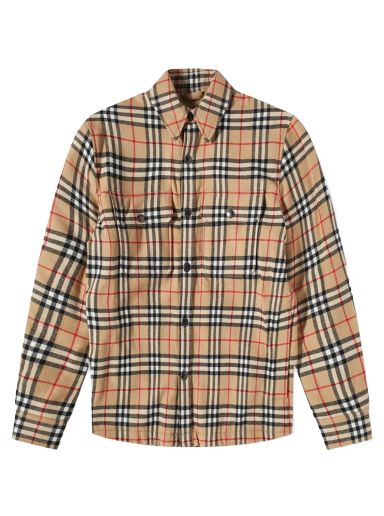 Яке Burberry Calmore Fleece Lined Shirt Jacket Бежово | 8043839-A7028