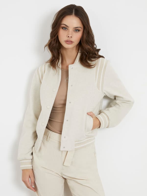 Яке бомбър GUESS Back Logo Bomber Jacket Бежово | W4RL45WFWS2, 0