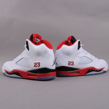 Кецове и обувки Jordan Air Jordan 5 Retro "Fire Red" 2013 Бяло | 136027 120, 3